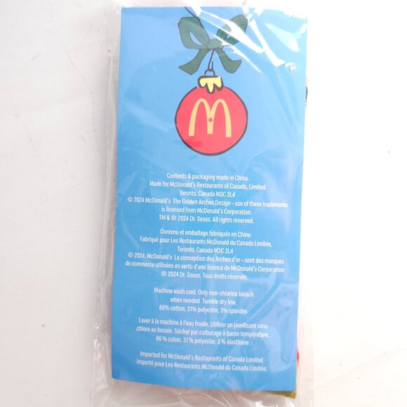 McDonald's The Grinch Who Stole Christmas Socks BNIP 2024 The Grinch Meal - Picture 2 of 2